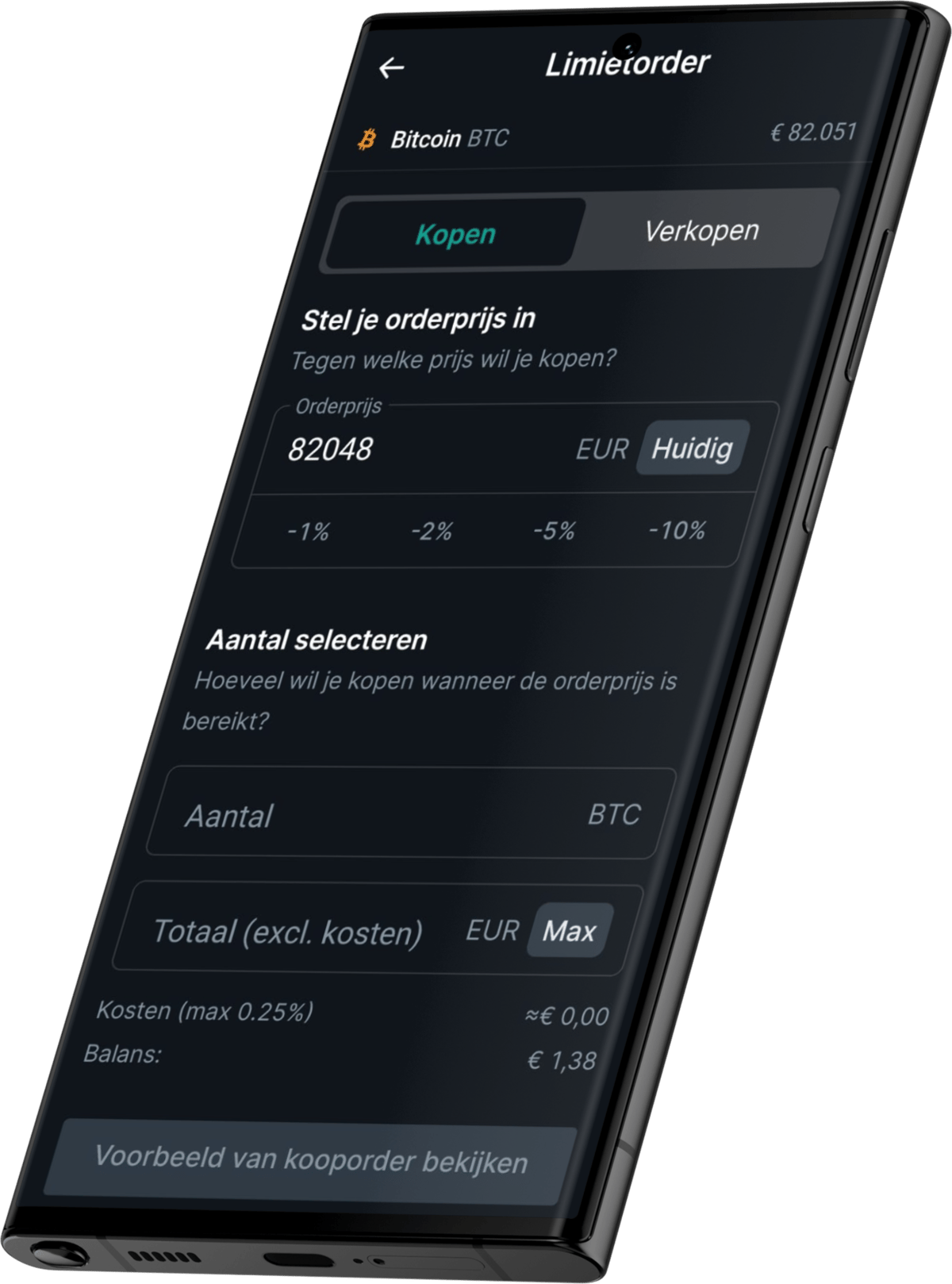 Bitcoin kopen bij Bitvavo