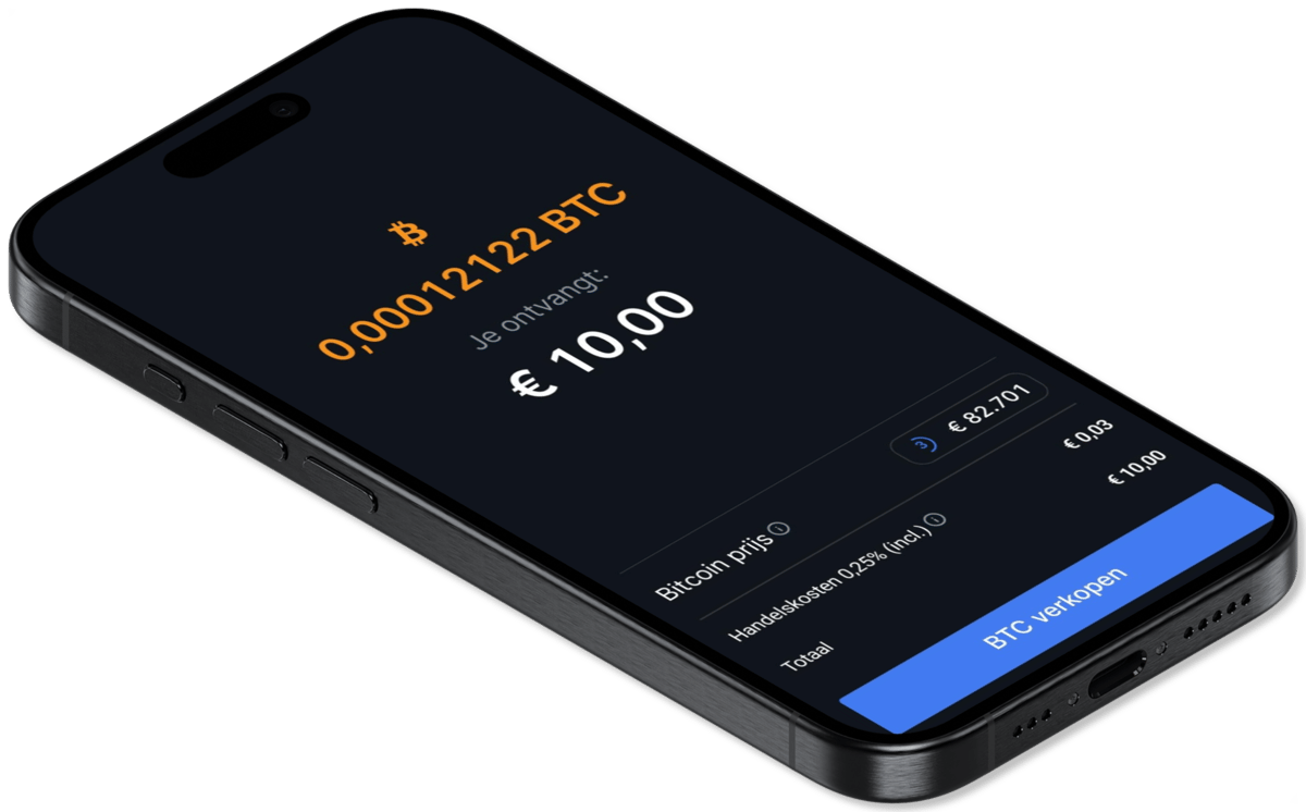 Crypto verkopen bij Bitvavo