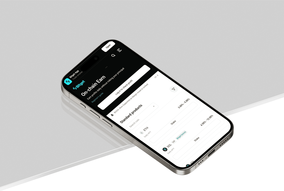 Crypto staking bij Bitget