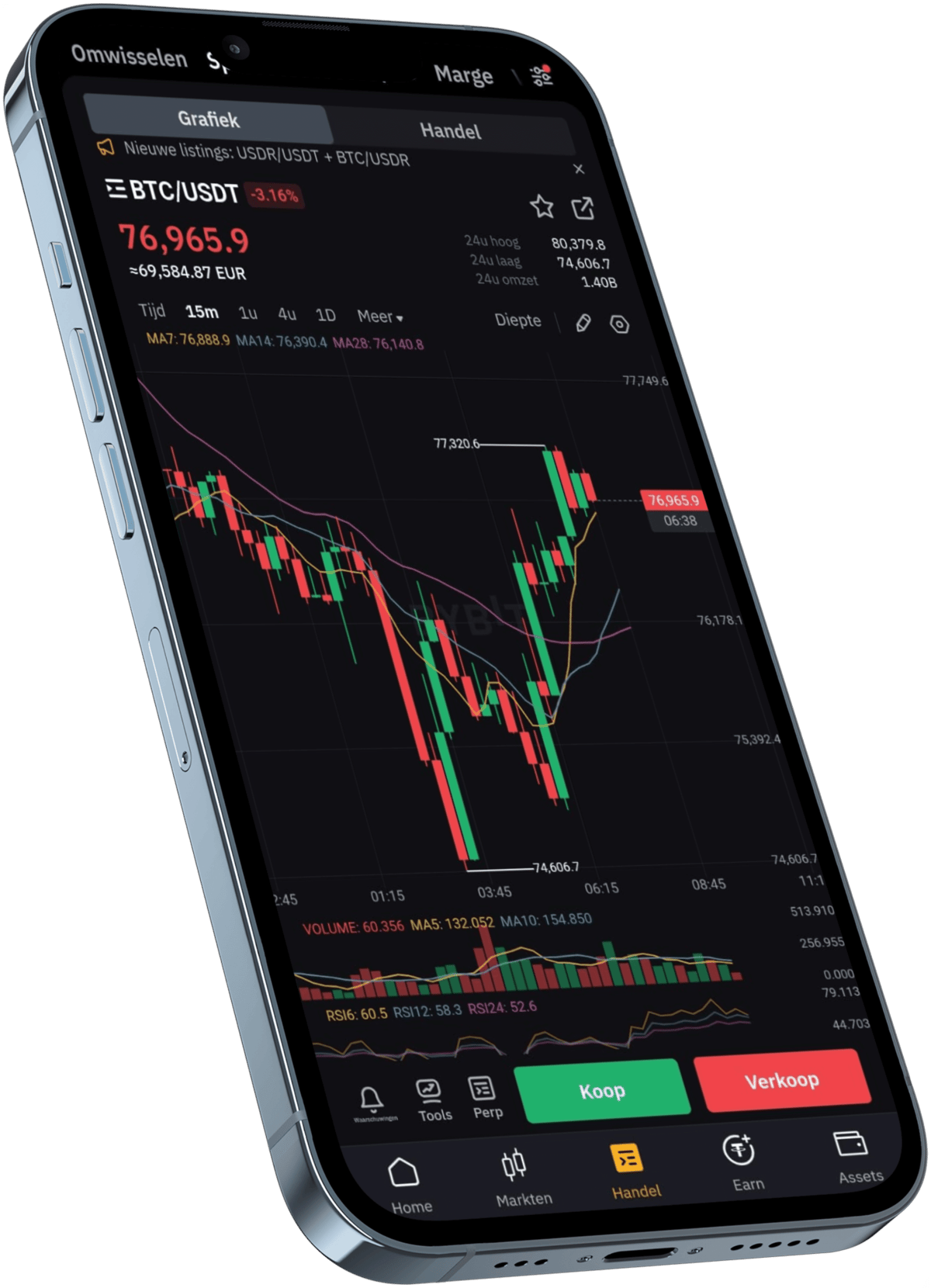 Crypto kopen, verkopen en handelen bij Bybit