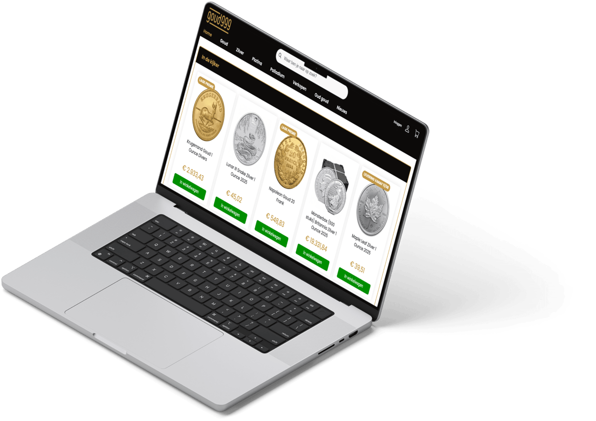 Kopen van edelmetaal bij Goud999