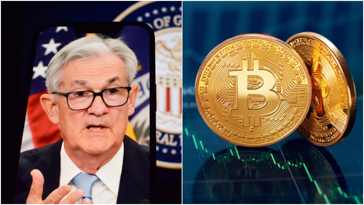Crypto Radar: koersen veren op na meevallende inflatiecijfers uit de VS Bitcoin munten en Jerome Powell van Fed