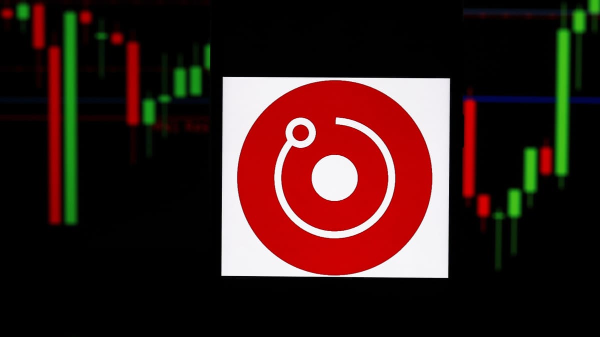 Slimme cryptomunt Render stijgt plotseling met zestien procent Een afbeelding van cryptomunt Render met een stijgende koers op de achtergrond