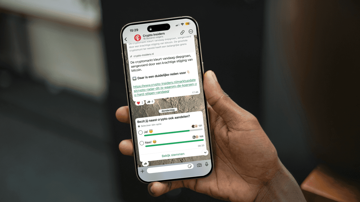 Dit WhatsApp-kanaal voelt als een geheime ingang tot de cryptomarkt