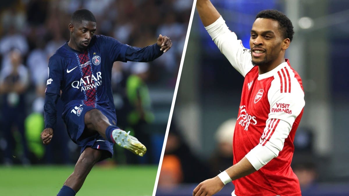 Cryptomarkt kiest met miljoenen duidelijke Champions League-winnaar Dembele links en Timber rechts, PSG versus Arsenal
