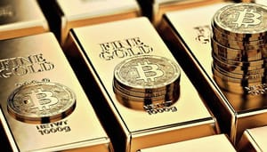 Bitcoin-goud-correlatie Bitcoin koers raakt steeds meer gecorreleerd aan de goudkoers