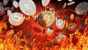 Cryptocurrencies-vlammen-crash Ethereum, cardano en XRP dalen hard, deze crypto nog harder