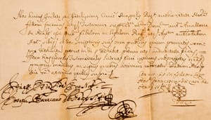 Oud-Manuscript-Aandeel Hoe een Nederlander het eerste aandeel ooit kocht
