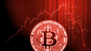 bitcoin-btc-crash-rood Bitcoin zakt naar laagste punt sinds december flash crash