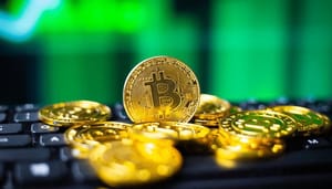 bitcoin-btc-koers-groen Bitcoin koers blijft stijgen en komt dichtbij cruciale grens