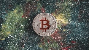 bitcoin-munt-achtergrond Bitcoin koers stabiliseert en houdt $40.000 support vooralsnog heel