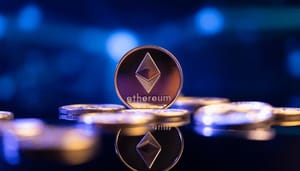 ethereum-munt Ethereum koers samen met meeste altcoins weer in de min