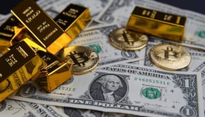 goud-dollar-bitcoin-1 Waarom bitcoin weer hard stijgt door nieuwe bankencrisis