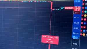 okb-crash-okx-crypto Crypto koers crasht 50%, exchange gaat gedupeerden compenseren