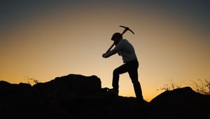 Bitcoin-miner-aan-het-werk Waarom de bitcoin prijs niet hard in waarde daalde door halving