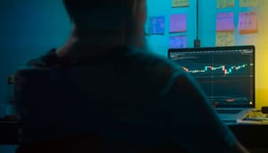 trader-bitcoin-monitor Bitcoin vormt negatief signaal, 'een typisch continuatiepatroon'