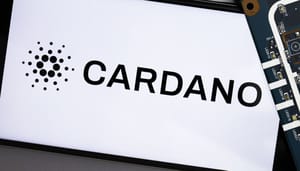 Een afbeelding van het logo van de altcoin Cardano (ADA) op een mobiele telefoon Een afbeelding van het logo van de altcoin Cardano (ADA) op een mobiele telefoon
