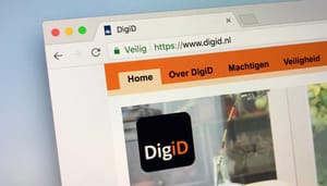 belastingdienst-website DigiD website met oranje menu en logo