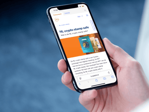 iPhone in Hand PSD Mockup postnl crypto stampmmorphen