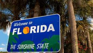 Afbeelding van welkomstbord voor Florida Afbeelding van welkomstbord voor Florida