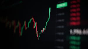 Bitcoin koers stijging $88.000 Stijgende bitcoin koers, groene grafiek