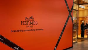 Hermes-parijs-handtas Foto van een herme winkel