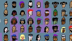 cryptopunks-op-een-rij Een verzameling van CryptoPunks