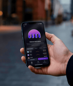 kraken-app kraken app in de stad op telefoon