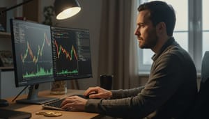Man trading laptop (2) Geen wilde rit, wel winst? Het Nederlandse Bots opent deur voor crypto-klanten