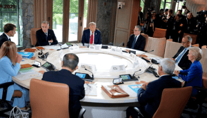 trump en eu leiders aan tafel trump en eu leiders aan tafel