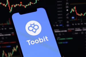 Toobit telefoon ap Toobit exchange telefoon koers op achtergrond