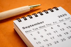 September,2025,-,Small,Spiral,Desktop,Calendar,,Time,And,Business Belangrijke week voor crypto: zet deze evenementen op de kalender