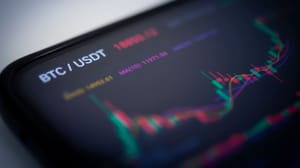 Een afbeelding van een bitcoin usdt grafiek met een koers die de prijs van BTC weergeeft Een afbeelding van een bitcoin usdt grafiek met een koers die de prijs van BTC weergeeft
