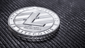 Foto van een Litecoin munt