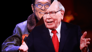 split-image (4) Bitcoin-voorstander Robert Kiyosaki ‘misselijk’ door actie van Warren Buffett