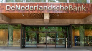 Een afbeelding van de Nederlandsche Bank (DNB), de Nederlandse centrale bank die als waakhond dient voor de Nederlandse economie Een afbeelding van de Nederlandsche Bank (DNB), de Nederlandse centrale bank die als waakhond dient voor de Nederlandse economie