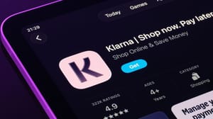 Een afbeelding van de app van de betaalgigant Klarna in de Apple app store Een afbeelding van de app van de betaalgigant Klarna in de Apple app store