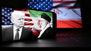 Foto met Donald Trump en Ali Khamenei Foto met Donald Trump en Ali Khamenei