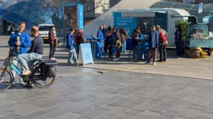 Een afbeelding van een marktje van de Belastingdienst in Eindhoven Een afbeelding van een marktje van de Belastingdienst in Eindhoven