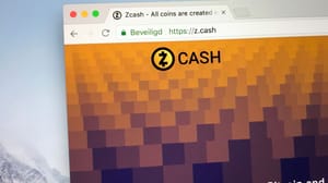Een afbeelding van Zcash website op een Apple device Een afbeelding van Zcash website op een Apple device