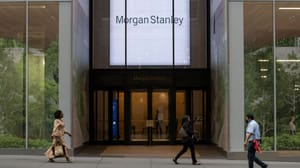 Morgan Stanley kantoor met mensen Morgan Stanley kantoor met mensen