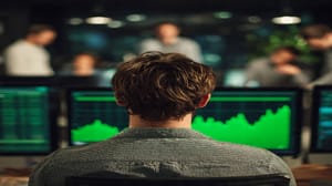 photo-taken-from-behind-of-a-man-looking-at-a-gree (1) Nieuwe crypto verovert Bitvavo en staat meteen op plek 2 van Nederland