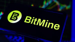 Een afbeelding van het logo van Bitmine, een grote insititutionele inkoper van Ethereum (ETH)
