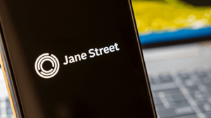 Logo van Jane Street op mobiele telefoon Logo van Jane Street op mobiele telefoon