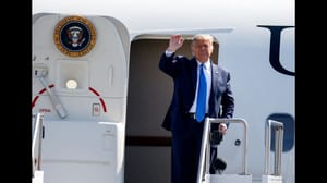Trump Air Force One Trump en top-CEO's naar China voor cruciale economische gesprekken