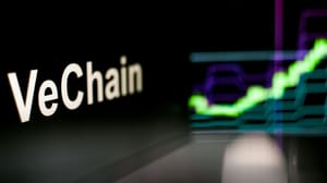 Afbeelding van VeChain met groene koers Afbeelding van VeChain met groene koers