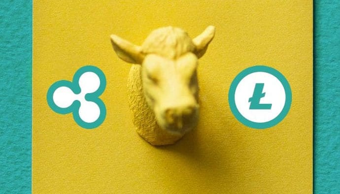 ripple_XRP_en_litecoin_LTC_vormen_bullish_patroon_uitbraak_aanstaande