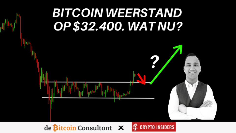 Bitcoin stuit op $32.400, kunnen de bulls de koers laten uitbreken?