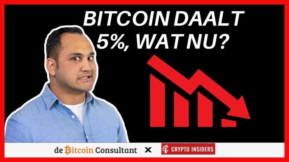 Bitcoin koers plotseling met 5% onderuit, wat nu?