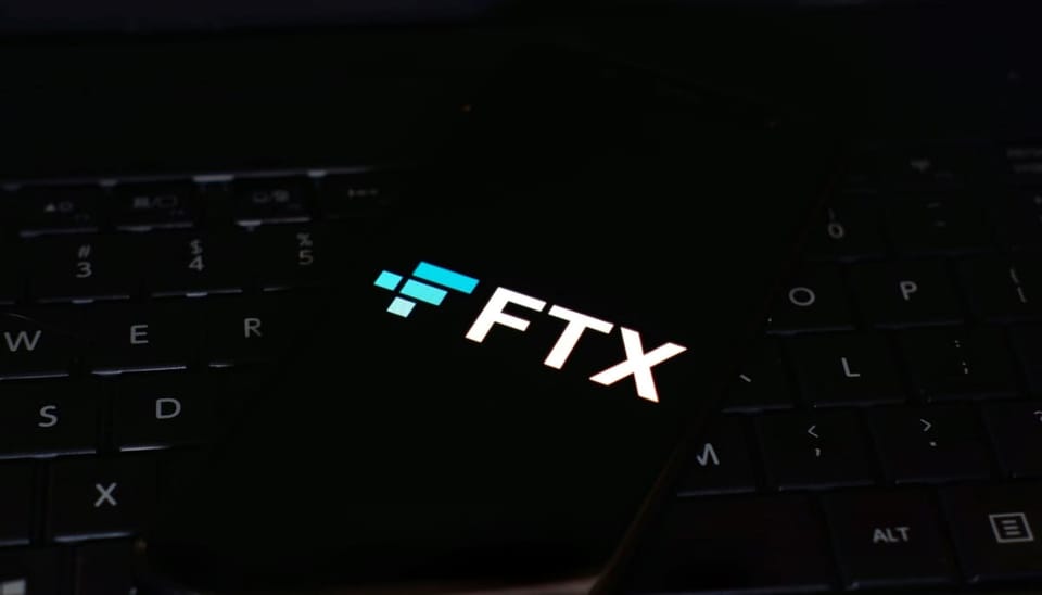 FTX logo op telefoon